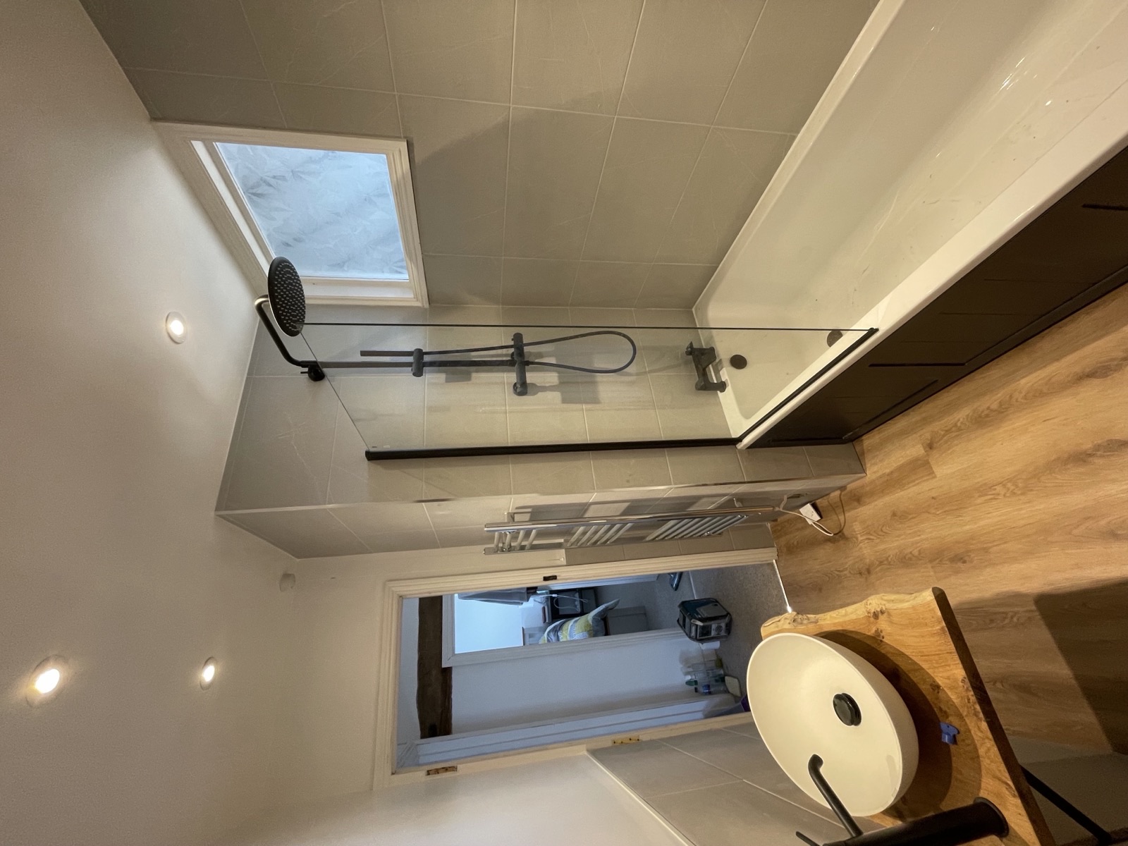 Finished complete bathroom renovation